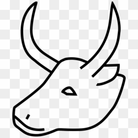 Buffalo, Animal, Wildlife, Wild Ox, Black And White - Horn Animal Black And White, HD Png Download - wild animal png