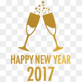 New Years Champagne Glasses - Illustration, HD Png Download - 2017 new year png