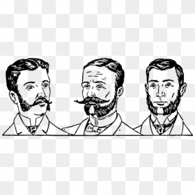 Emotion,hairstyle,art - 20th Century Facial Hair, HD Png Download - hair styles png