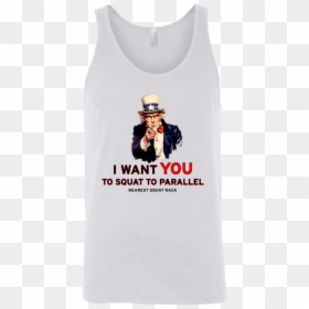T Shirts White / X Small Uncle Sam Tank Top"  Class= - Uncle Sam, HD Png Download - uncle sam i want you png