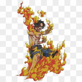 Portgas D Ace Png, Transparent Png - luffy chibi png