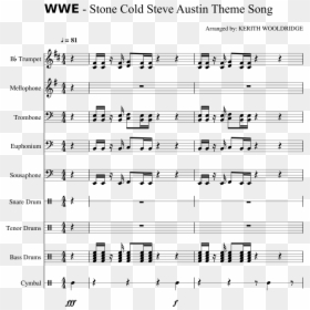 Wwe Sheet Trombone Music, HD Png Download - steve austin png