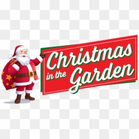 Christmas In The Garden With Cartoon Santa - Christmas, HD Png Download - mrs claus png