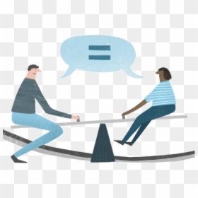 Two People Talking On A See-saw - Chair, HD Png Download - two people talking png
