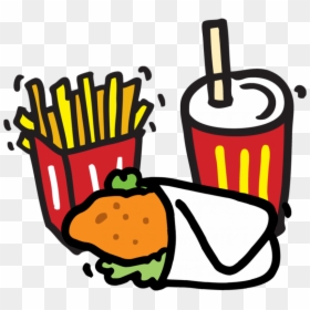 Garlic Mayo Chicken Wrap Meal - Big Mac Meal Cartoon, HD Png Download - chicken wrap png