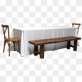 Banquet Table With 2 Honey Brown Long Benches &amp - Bench, HD Png Download - brown cross png