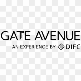 Gate Avenue At Difc - Black-and-white, HD Png Download - open gate png