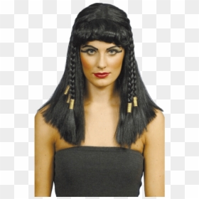 Black Cleopatra Wig With Braids - Ancient Egypt Girl Hairstyle, HD Png Download - hairstyles png