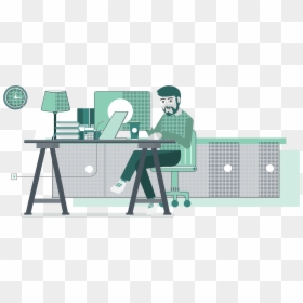 Table, HD Png Download - person at desk png
