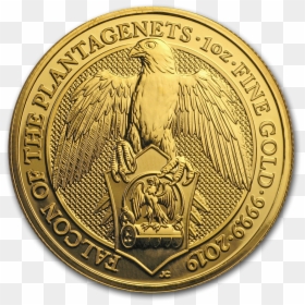 Falcon Of The Plantagenets - Queens Beast Griffin Gold, HD Png Download - blank gold coin png