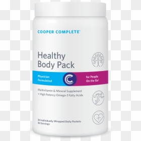 Cooper Complete Healthy Body Pack Canister - Circle, HD Png Download - open pill bottle png