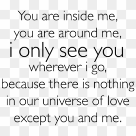 You Are Inside Me, HD Png Download - love quote png