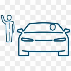 Graphic Of Customer Driving Away In A New Vehicle, HD Png Download - car driving away png
