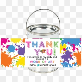 Personalized Paint Bucket Party Favor-set Of - Circle, HD Png Download - party favor png