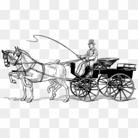 Horse Carriage Drawing, HD Png Download - horse and carriage png