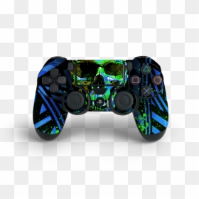 Ps4 Controller Blue Cyber Skull Decal Kit"  Class="lazyload, HD Png Download - game controler png