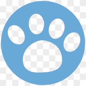 Paw Circle Icon Png, Transparent Png - blue paw png