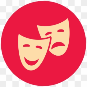 Guide To Imperial Theatre - Travel Icon Png Red, Transparent Png - drama faces png