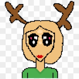 Girl With Deer Antlers - Goomba, HD Png Download - deer antlers silhouette png