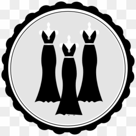 Bridesmaid Silhouette Clip Art - Transparent Background Lunch Clip Art, HD Png Download - bride groom silhouette png