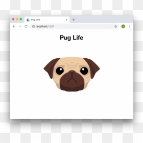 Pug Templates With Sails - Pug, HD Png Download - pug life png