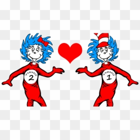 Dr Seuss Thing Png, Transparent Png - thing 1 thing 2 png
