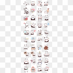 Cute Kawaii Panda Drawing, HD Png Download - kawaii stickers png