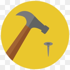 Hammer And Nail Icon, HD Png Download - hammer png icon
