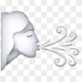 Wind Blowing Emoji, HD Png Download - emoji peach png