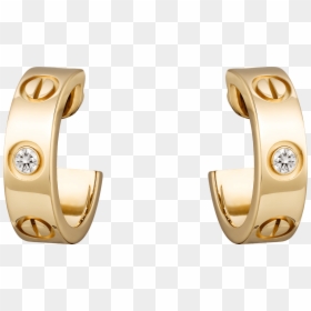 Cartier Love Earrings White Gold, HD Png Download - piercing png tumblr