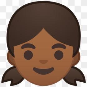 Girl Medium Dark Skin Tone Icon - Girl Emoji, HD Png Download - boy icon png