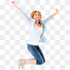 Transparent Happiness Clipart Black And White - Girl Jumping Transparent Background, HD Png Download - black lady png