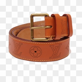 Louis Vuitton Brown Leather Mahina Perforated Belt - Belt, HD Png Download - louis vuitton belt png
