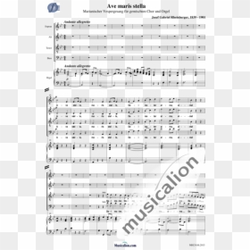Rheinberger, Josef Gabriel - Variations Star Spangled Banner Sheet Music, HD Png Download - vesper png