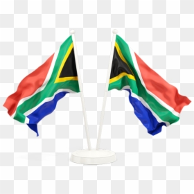 Two Waving Flags - South African Flag Png, Transparent Png - africa flag png