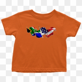Toddler T Shirt American/south African Flag - Active Shirt, HD Png Download - south african flag png