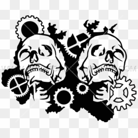 Skull Production Ready Artwork - Skull Gears, HD Png Download - tribal skull png