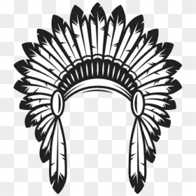 Native American Skull Png Clipart - Native American Headdress Transparent, Png Download - tribal skull png