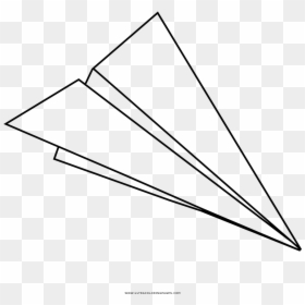 Paper Airplane Coloring Page - Line Art, HD Png Download - paper airplanes png
