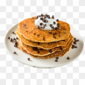 Chocolate Chip Pancakes With Whipped Cream, HD Png Download - pancake breakfast png