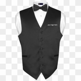 Waiter-uniform - Blue Suit Vest With Bow Tie, HD Png Download - uniform png