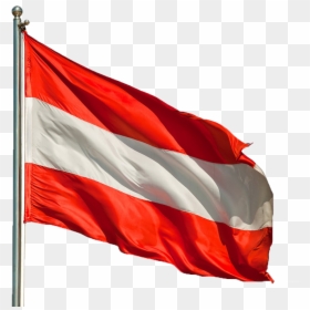 Austria Flag Png Free Images - Austria Flag With Pole, Transparent Png - austria flag png
