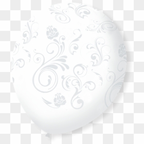Balão N9 Arabesco Transparente/branco - Circle, HD Png Download - arabesco dourado png