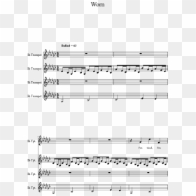Beethoven 5th Symphony Clarinet Sheet Music, HD Png Download - worn png