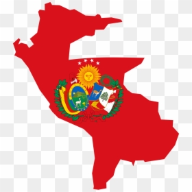 Transparent Peru Clipart - Peru Map And Flag, HD Png Download - peru map png