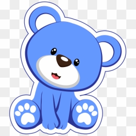 Ursinho Azul Para Personalização - Imagen De Oso Png, Transparent Png - urso png
