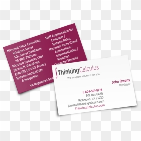 Thinkingcalculus Logo Finilization And Business Cards - Parallel, HD Png Download - business card stack png
