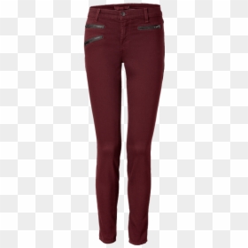 J Brand Jeans Lava Bordeaux Triple Zip Zoey Skinny - Pocket, HD Png Download - skinny jeans png