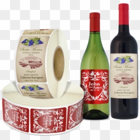 Sticker On Bottle Product, HD Png Download - wine label png