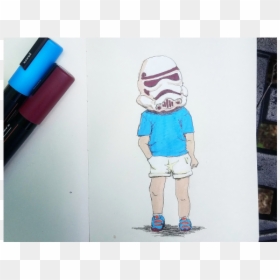 Mini Stormtrooper Paint Pens Hand-illustrated Star - Toddler, HD Png Download - stormtrooper icon png